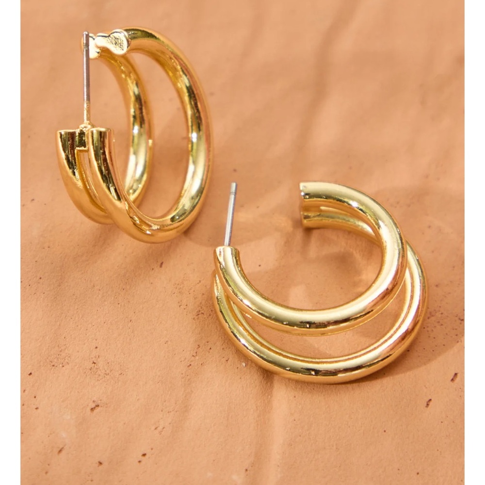 Altar'd State Gold Sculptural Earrings - Picture 3 of 4